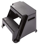 2-Step Molded Plastic Stool with Non-Slip Step Treads, 300-Pound Capacity