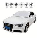 Winter Windshield Cover for Ice Frost with Magnetic Edge, Fit Most Cars and SUV, Silver