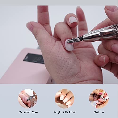 Brushless Nail Drill, Portable Professional Rechargeable Cordless E File for Acrylic Nail