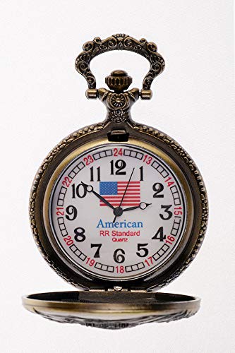 North American Railroad Approved, Railway Historical Train Steampunk Pocket Watch