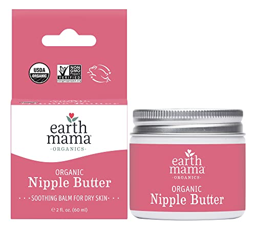 Organic Nipple Butter Breastfeeding Cream by Earth Mama | Lanolin-free, Safe for Nursing