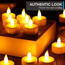 LED Candles [24 Pack] Lasts 2X Longer, Realistic Tea Lights Candles, LED Tealight Candles