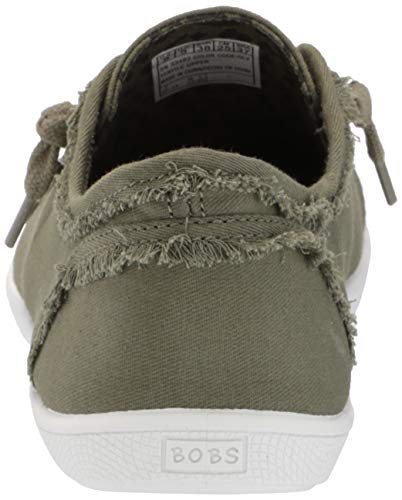 Skechers BOBS Women's 33492W Sneaker, Olive, 5.5 Wide