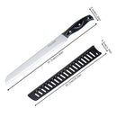 Little Cook Bread Knife with Cover, 10 inch serrated bread knife