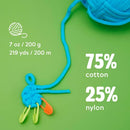 Crochet & Knitting Yarn for Beginners with Easy-to-See Stitches, Worsted Medium