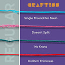 30x20g Acrylic Yarn Skeins - 1300 Yards of Soft Yarn for Crocheting and Knitting Craft Project