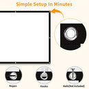 Projector Screen 120 inch, Taotique Movie Projector Screen 16:9 Foldable and Portable