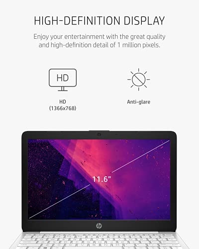 HP Stream 11 Laptop, Intel Celeron N4020, 4 GB RAM, 64 GB Storage, 11.6” HD Anti-Glare Display