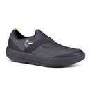 OOFOS OOmg Fibre Low Shoe, Black & Gray - Lightweight Recovery Footwear - Reduces Stress on Feet, Joints & Back - Durable, Breathable Fabric - Machine Washable - Men’s Size 10