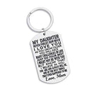 Daughter Gift from Mom Inspirational Keychain for Teen Girl Women from Stepmom