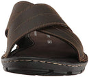 Rockport Men's Darwyn Xband Slide Sandal, Brown II Leather, 11.5
