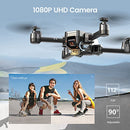 Foldable FPV Drone with 1080P WiFi Camera for Adult Beginners and Kids; Voice/Gesture