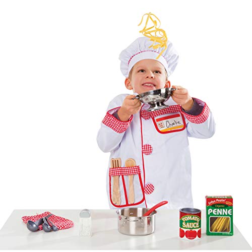 Stainless Steel Pots and Pans Pretend Play Kitchen Set for Kids (8 pcs)