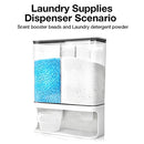 Rice Dispenser Kitchen Organization, Laundry Detergent Dispenser.Wall-Mounted Dry Food Storage Container with Lids, Suitable for Rice, Pet Food, Beans, Laundry Scent Beads（3000ml）
