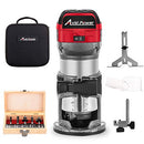 6.5-Amp 1.25 HP Compact Router with Fixed Base, 5 Trim Router Bits, Variable Speed