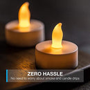 LED Candles [24 Pack] Lasts 2X Longer, Realistic Tea Lights Candles, LED Tealight Candles