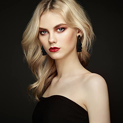 6 Pairs Rattan Earrings Straw Earrings Tassel Woven Bohemian Earring Handmade Wicker