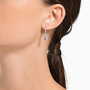 Swarovski Attract Trilogy Drop Pierced Earrings with White Crystals, 1 1/8 inches