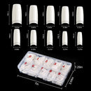 500PCS Half Cover False Nails Tips - Acrylic Nail Tips, 10 Sizes Lady French Style Acrylic