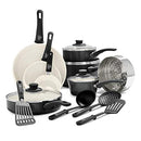 Soft Grip Healthy Ceramic Nonstick, 16 Piece Cookware Pots and Pans Set