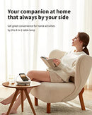 Music Bedside Lamp with Wireless Charger, 4 in 1 Touch Lamp, Portable Bluetooth Speaker