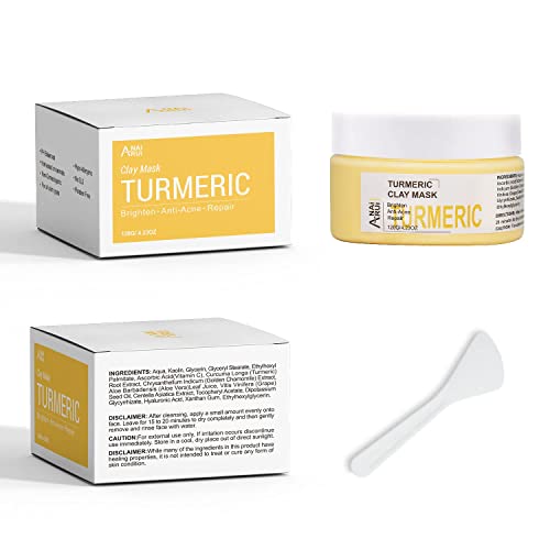 Turmeric Vitamin C Face Mask, Clay Facial Mask with Vitamin C E