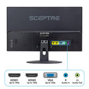 Sceptre 24" Professional Thin 75Hz 1080p LED Monitor 2x HDMI VGA Build-in Speakers, Machine Black