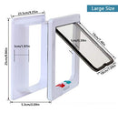 Cat Door with 4 Way Locking, Quiet Pet Doors for Cats, Large Cat Doors