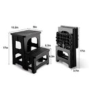 8“ 17” Folding 2-Step Stool, Non-Slip Footstool for Adults or Kids, Capacity of 300 lbs