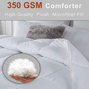 Quilted Comforter-Plush Microfiber Fill- Duvet Insert or Stand-Alone with Corner Tabs