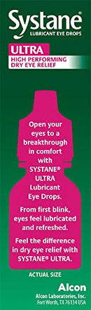 Systane Ultra Lubricant Eye Drops, Twin Pack, 10-mL Each,packaging may vary