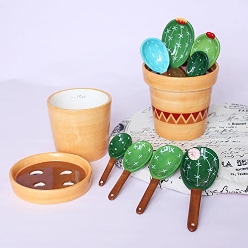 Cactus Ceramic Baking Weighing Spoon-Home Kitchen Ceramic