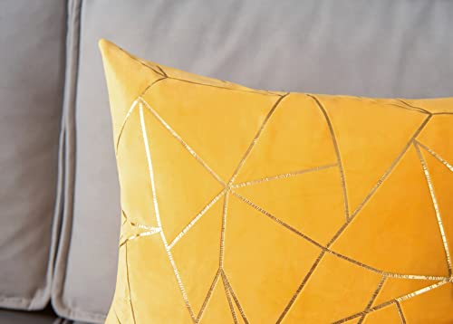 Pack of 2 Cushion Cases Throw Pillow Covers Modern Shining Gilding Geometric Pattern