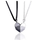 Two Souls One Heart Pendant Necklaces for Couple,Wishing Stone Creative Magnet