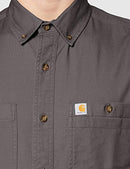 Men's Rugged Flex Rigby Short Sleeve Work Shirt, Gravel, 2X-Large