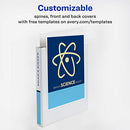 Durable View 3 Ring Binder, 1 Inch Slant Rings, 4 White Binders (17575)