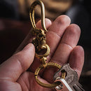Skull Keychains Cool Brass Keyring for Men