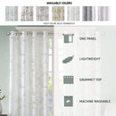 Semi Sheer Curtain Modern Contemporary Botanical Print Out Design 50x95