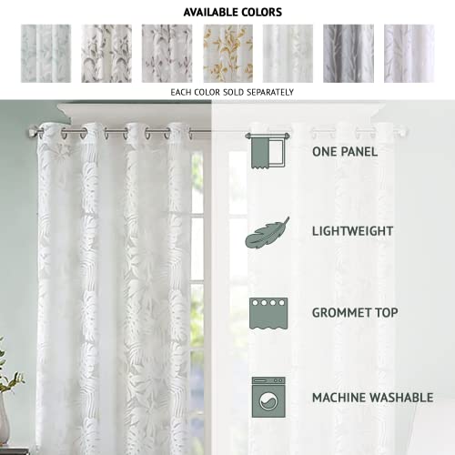 Semi Sheer Curtain Modern Contemporary Botanical Print Out Design 50x95