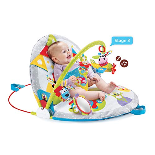 Yookidoo Baby Play Gym Lay to Sit-Up Play Mat. 3-in-1 Infant Activity Center for Newborns. 0 - 12 Month