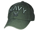 U.S. Navy Embroidered Cap with Logo. Green