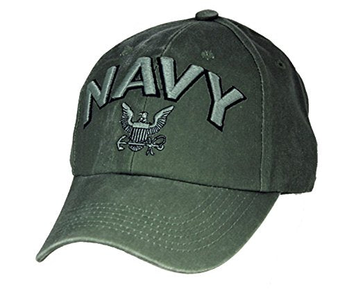 U.S. Navy Embroidered Cap with Logo. Green