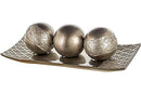Dublin Decorative Tray and Orbs Balls Set - Centerpiece Bowl with Balls Decorations