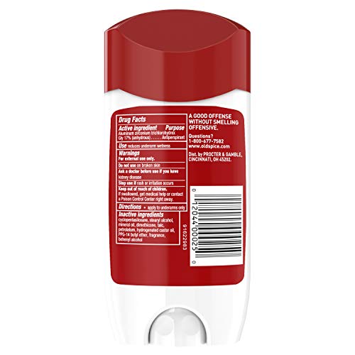 Old Spice High Endurance Antiperspirant and Deodorant for Men, Pure Sport 3 oz (Pack of 6)