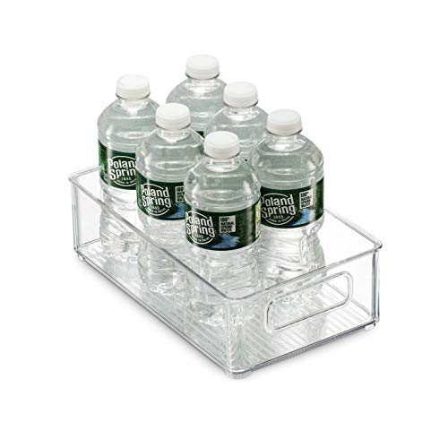 Set Of 6 Refrigerator Organizer Bins-Stackable Fridge Organizers with Cutout Handle