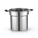Cook N Home 4-Piece Stainless Steel Pasta Cooker Steamer Multipots, 12 Quart