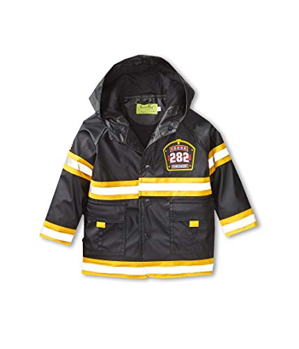 Western Chief Boy's F.D.U.S.A. Firechief Raincoat (Toddler/Little Kids/Big Kids) Black 6 Little Kid