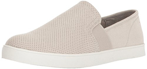 womens Luna Sneaker, Greige Microfiber Perforated, 7 US