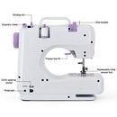 Mini Sewing Machine Portable Household Electric Small Crafting Mending Sewing Machines with Foot Pedal
