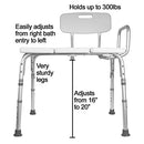 Carex Tub Transfer Bench -Shower Chair Transfer Bench with Height Adjustable Legs